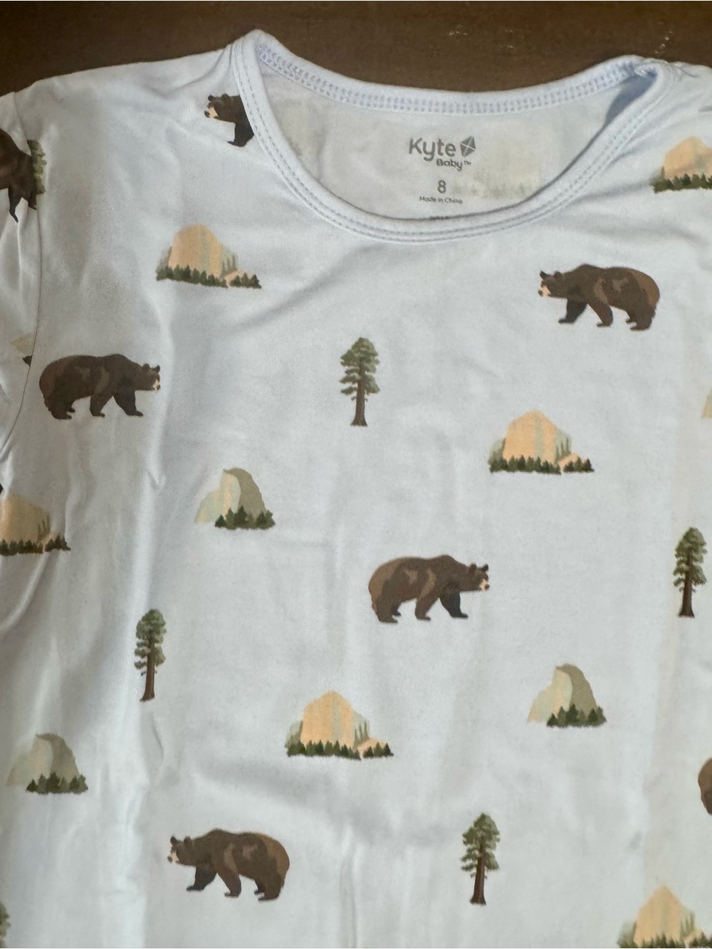 Kyte BABY Light Blue Bear & Forest Print Pajama Leggings - Picture 6 of 8